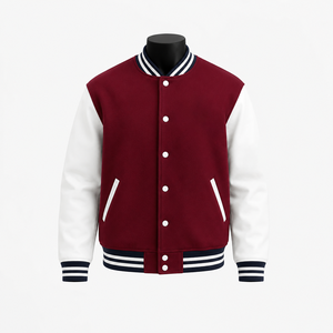 Chaqueta Varsity de Lana y Cuero de Alta Calidad, Proveedor de Chaquetas Letterman Personalizadas de Estilo Urbano - Product Image 1