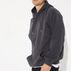 Sweat à capuche en coton personnalisé OEM avec poche kangourou brodée et imprimée, style streetwear décontracté pour hommes à prix abordable - Product Image 4