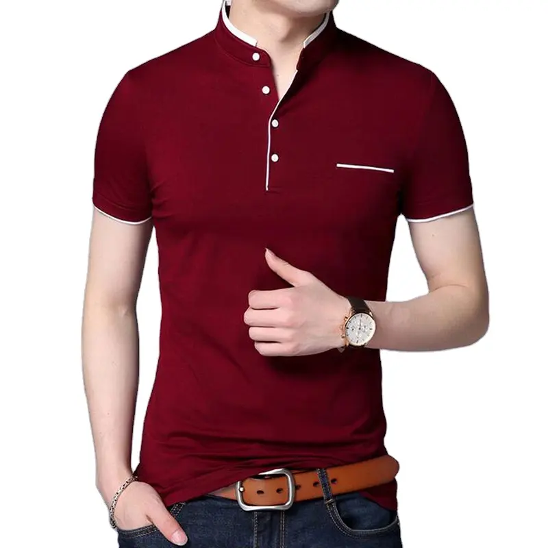 New Men Comfortable Casual Street Wear Fashionable Polo Shirts For Sale