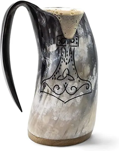 100% Premium Quality Handmade Buffalo Horn <b>Mug</b> with Karvin - Product Image 1