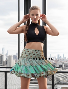 Mini-jupe bohème vintage en soie pour femme, taille haute, mode estivale, vente en gros, achetez directement du fournisseur à bas prix - Product Image 2