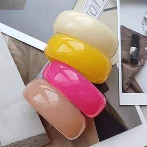 กำไลข้อมืออะคริลิคเรซิ่นลายเกลียวบิด สำหรับผู้หญิง เครื่องประดับ ของขวัญสำหรับงานปาร์ตี้ สีฟ้า ขาว แดง กำไลแบบกว้างสำหรับสุภาพสตรี - Product Image 2