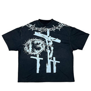 Camisetas Personalizadas con Cuello Alto, Impresión Digital en Sarga, 280 g/m², 100% Poliéster, Estilo Urbano, Dobladillo Recortado, Camisetas de Alta Resistencia - Product Image 4