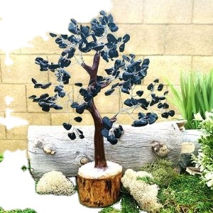 Obsidienne noire naturelle Agate pierre cristal pierre précieuse 300 pierre fil arbre de guérison décoration de noël pyramide ange amour sculpture - Product Image 5