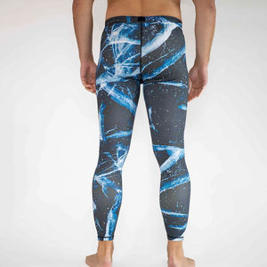 <b>Men</b> Active Compression Running Leggings Mid Waist Sublimation <b>Base</b> <b>Layer</b> Training Wear Premium Yoga Fitness Logo Plus Size OEM - Product Image 2
