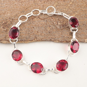 Pink Rubellite Oval Cut Gemstone 925 Sterling Silver Plated Brass Handmade Bezel <b>Bracelet</b> Tennis Design <b>Bracelets</b> For Women Wear - Product Image 1