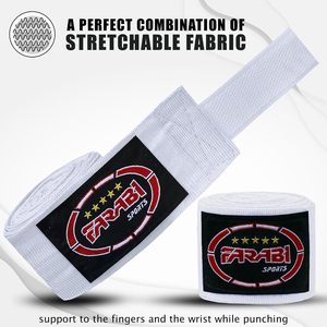 ผ้าพันมือสำหรับชกมวย Farabi Sports แบบขายส่ง พร้อมโลโก้สั่งทำได้ เป็นมิตรกับสิ่งแวดล้อม ปิดด้วยแถบตีนตุ๊กแก น้ำหนักเบา เหมาะสำหรับทุกเพศทุกวัย สำหรับศิลปะการต่อสู้ - Product Image 3