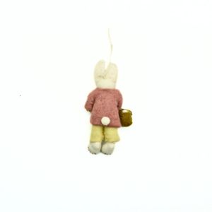 Cute Felt Rabbit <b>Easter</b> Decoration Hanging <b>Ornament</b> With Basket And Eggs For Spring Festive Decor - Product Image 3