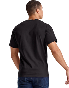 T-shirt en jersey hip-hop pour homme grande taille de haute qualité, col montant en coton, épaules tombantes, logo personnalisé imprimé, respirant - Product Image 3