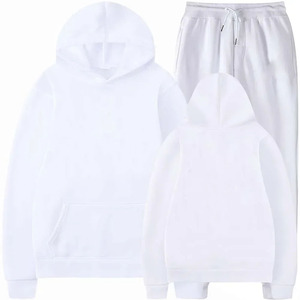 Survêtements vierges pour hommes, en polyester/coton, taille américaine, personnalisables par impression, coupe unie, décontractés, coupe-vent, 2 en 1, fabriqués en usine - Product Image 2