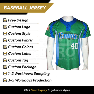 เสื้อเบสบอลแบบซับลิเมชั่นสั่งทำพิเศษ West Florida Crush ผลิตจากโพลีเอสเตอร์ 100% ป้องกันแบคทีเรีย สีเขียวน้ำเงิน แขนสั้น สำหรับทุกเพศ ระบายเหงื่อได้ดี - Product Image 2