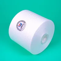 Benang Staple Poliester 100% Semi Dull Ring Spun High Tenacity 32s/2 untuk Bahan Baku Dasar Benang Jahit Poliester Industri