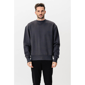 Sweat-shirt en polaire pour homme, col rond, tissu doux et chaud, logo imprimé personnalisé, fournisseur d'usine en gros, meilleur choix - Product Image 4
