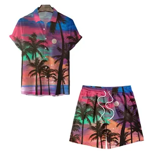 Conjunto de Shorts Casuales de Verano Personalizables para Hombre, Conjuntos Deportivos de Punto Unisex de 2 Piezas, Camiseta de Manga Corta de Algodón para Mujer - Product Image 3