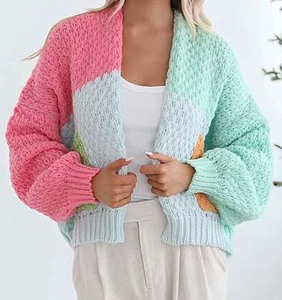 Pull-over ample esthétique pour femme, couleurs pastel, tricoté, doux, style girly, tendance automne pour le marché américain - Product Image 3