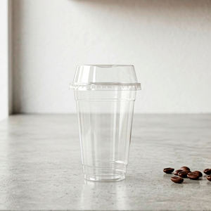 QUANG QUAN Transparent Disposable PP <b>Plastic</b> <b>Cups</b> 95mm Single Wall 16oz 24oz Factory Price for Coffee & Cold Beverages - Product Image 1