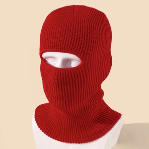 Accessoires de cyclisme unisexes pour l'hiver, masques de ski pour hommes, balaclava à 3 trous, masque intégral en tricot pour le ski - Product Image 6