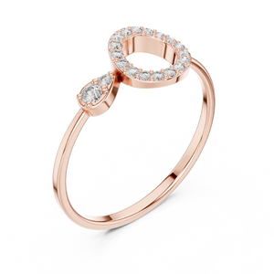 Anillos de oro macizo de 14k para mujer con diamantes de corte redondo minimalistas de Aries Jewel Designer, ideales para regalo, compromiso, aniversario, boda. - Product Image 5