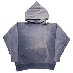 Sudadera con capucha OEM con cremallera y lavado ácido personalizado para hombre, estilo Hip Hop, cortavientos, con transferencia térmica, Streetwear - Product Image 4