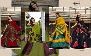 Indian Traditional Ethnic Designer Navaratri Collection <b>Lehenga</b> Choli Ajrakh Print Rayon <b>Women</b> Floor Length Wedding Fancy Wear - Product Image 4