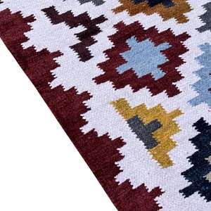 พรมผ้าฝ้ายไหมประดิษฐ์จากช่างฝีมือขนาด3X5ฟุตสำหรับห้องนอนเน้นความอบอุ่นหรือห้องนั่งเล่น - Product Image 3