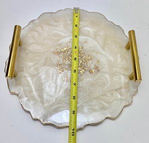 New Styles Epoxy Resin Tray Customized Rectangular Handmade Shape Epoxy Resin Tray With Handle Food and Fruits Serving Tray - Product Image 2