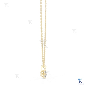 Lab Grown Diamond Solitaire <b>Pendant</b> Necklace 14K 18K <b>Solid</b> <b>Gold</b> Fine Women Minimalist Dainty Jewelry Supplier Wholesale Gift - Product Image 6