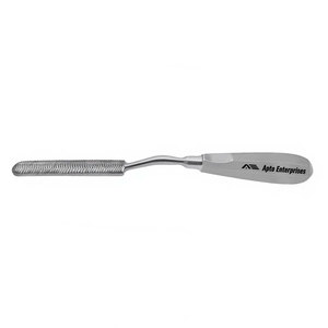 Lima para huesos de 10 pulgadas, semicircular, de doble cara, con vástago tipo bayoneta, instrumento quirúrgico ortopédico de acero inoxidable alemán, reutilizable - Product Image 3