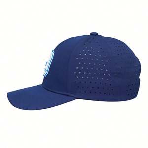 Gorra de running de 5 paneles perforada de alto rendimiento con orificios cortados a láser, gorra de béisbol impermeable tipo trucker - Product Image 4