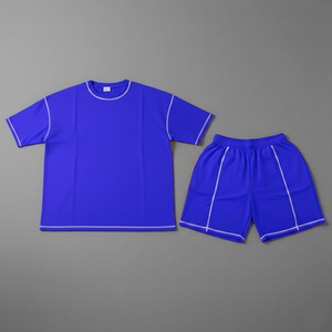 Conjuntos de Camisetas y Pantalones Cortos de Alto Rendimiento con Diseño de Logotipo Personalizado, MOQ Bajo, Estilo Moderno, Ropa Urbana de Dos Piezas para Hombre - Product Image 6