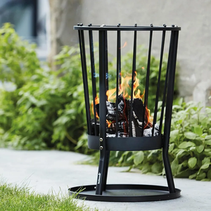 Brasero de Metal para Jardín, Diseño Moderno, para Barbacoa, Patio, Calefacción Exterior, Diseño Premium, Fácil de Usar, con Recubrimiento Negro - Product Image 4