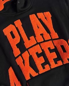 เสื้อฮู้ดปักลาย Play 4 Keeps สีดำส้ม สตรีทแวร์ ยูนิเซ็กส์ ผ้าฟลีซ แขนยาว ทรงปกติ ใส่ได้ทุกฤดู - Product Image 4