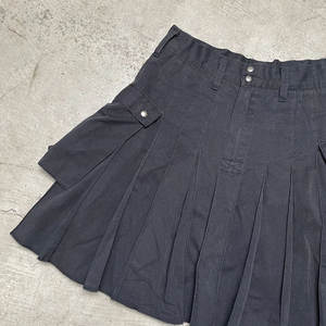 OEM ODM Kilt écossais plissé en coton noir avec poches de rangement, couleur noire 2026 - Product Image 3