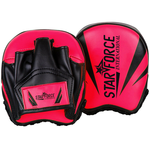 Custom PU Artificial Leather Boxing <b>Focus</b> Mitts MMA Kickboxing Outdoor Wrist Strap Hook & Loop Closure OEM Factory Supplier - Product Image 5
