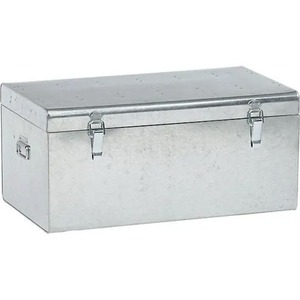 Galvanized Metal Rectangle Modern Glossy <b>Lockable</b> Storage Box Tool <b>Cabinet</b> Dustproof Utility Bin for Workshop Garage Equipment - Product Image 3