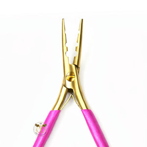 Premium Qorvex Instruments 3 Holes Stainless Steel Hair Extension Plier Micro Bead Application Tool for Micro Rings Nano Beads - Product Image 4