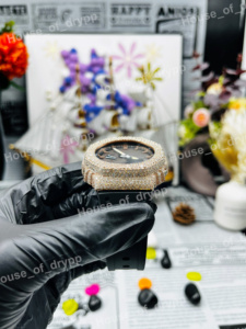 Iced Out VVS Moissanite Watch Diamond Hip Hop Luxury Timepiece Brown Dial Round <b>Case</b> Bold Statement Watch - Product Image 2