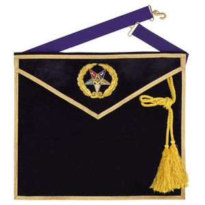 Tablier maçonnique fait main, design de regalia brodé sur mesure avec poche en tissu respirant, badge décoratif et détails complexes - Product Image 1