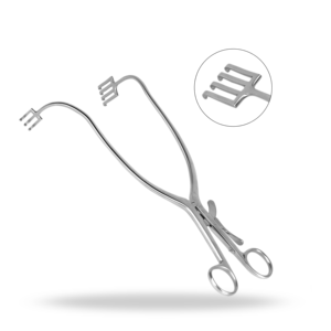 Retractor Gelpi con Puntas Cerebrales de 22 cm, Retractor Quirúrgico de Columna Vertebral para Neurocirugía, para Retracción Profunda Craneal y Espinal - Product Image 1