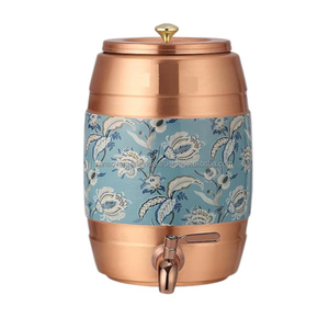 Tanque de agua de cobre puro con diseño de impresión esmaltada más vendido de alta calidad, dispensador de agua de tamaño y forma personalizados para Hotel y hogar - Product Image 1