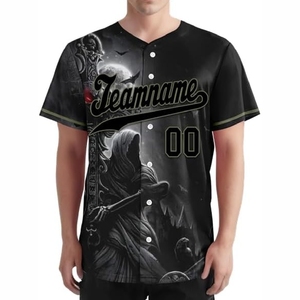 Maillot de baseball par sublimation, vêtement de sport haut de gamme avec impression intégrale et coupe confortable - Product Image 2