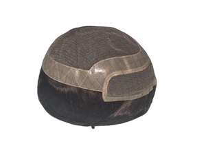 Perruque Toupet en Cheveux Humains de Los Angeles pour Hommes avec Patchs de Cheveux Indiens Remy et Non-Remy - Product Image 1