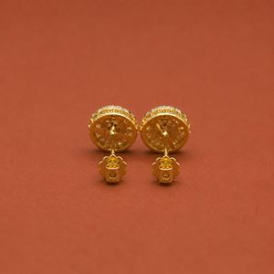 Boucles d'oreilles rondes en forme d'halo avec design de cercles concentriques, argent sterling 925, bijoux élégants, cadeau pour femmes - Product Image 2