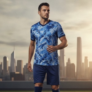 Camiseta de Fútbol Personalizada con Impresión por Transferencia de Calor, Uniforme de Fútbol para Equipo, 100% Poliéster, Antibacteriano, Secado Rápido, UPF 50, Transpirable - Product Image 2