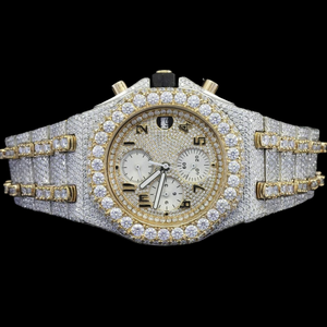 Premium Chronograph Moissanite Quartz Movement <b>Square</b> Hidden Clasp Fully Iced Out Limited Edition Fashion Hip Hop Style <b>Watch</b> - Product Image 4
