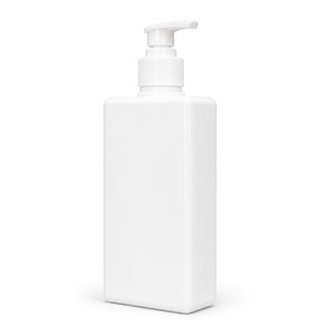 Flacon pompe carré en plastique blanc en promotion avec bouchon sécurisé pour emballage cosmétique et soins personnels - Product Image 5