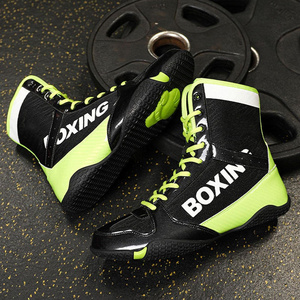 Zapatos de Boxeo de Cuero Genuino de Primera Calidad a Precio de Mayoreo RTS, Botas de Combate Antideslizantes, Zapatos de Entrenamiento y Competición AI-BSS-06 - Product Image 5