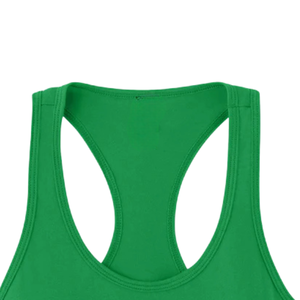 Camiseta sin mangas AKA Signature verde para mujer, estilo racerback, mezcla de algodón, suave, transpirable, informal, para fitness, verano, uso diario - Product Image 3