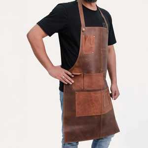 Adjustable Genuine Leather Apron One Size Fits All Trades-Professional Smell Proof Casual Workwear for Schools LPN-0337 - Product Image 1