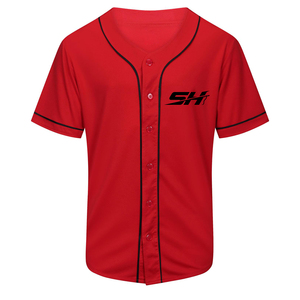 Maillot de baseball unisexe à boutons, chemise de sport respirante, uniforme d'équipe athlétique, maillot décontracté à manches courtes, logo personnalisé, prix bas - Product Image 1